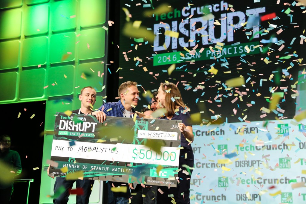 TechCrunch Disrupt SF 2016 Startup Battlefield winner on stage